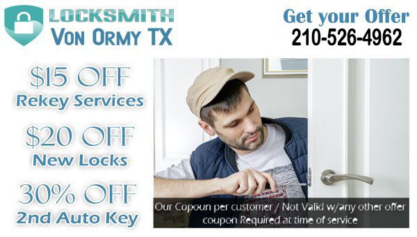 Locksmith Von Ormy TX Coupon